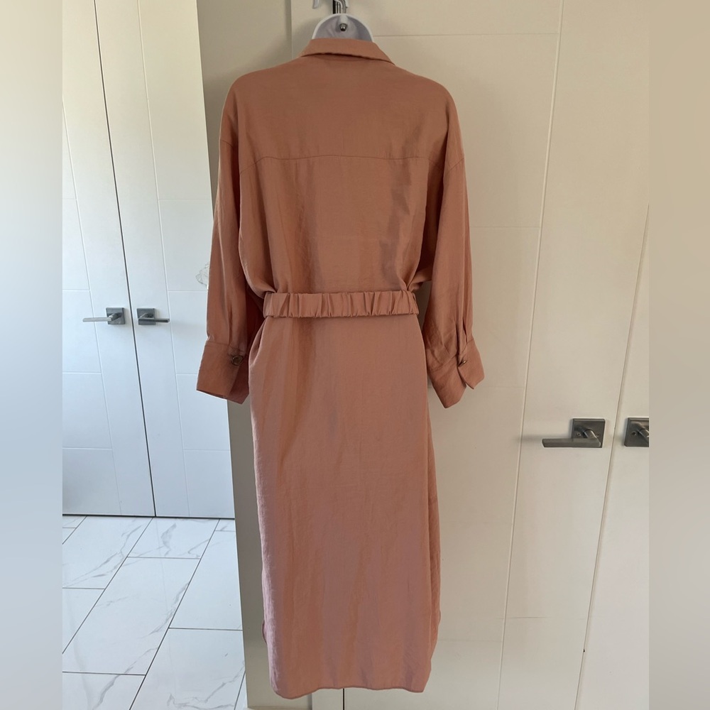 Zara/ Oversized, Long Sleeved Shirt Maxi Dress/ Button Up/ Size US M - Picture 4 of 12
